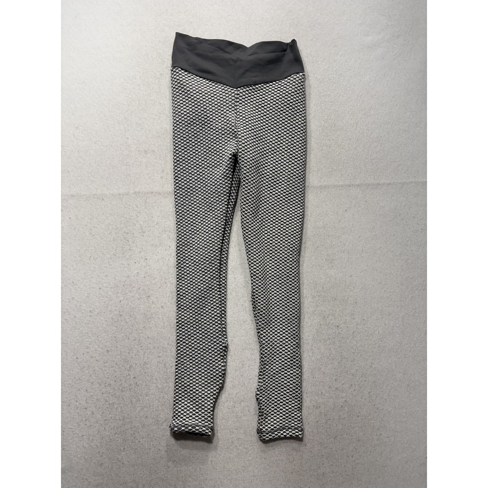 Leggings Womens Medium Gray High Rise 23.5" Inseam Ankle Textured Yoga Athletic